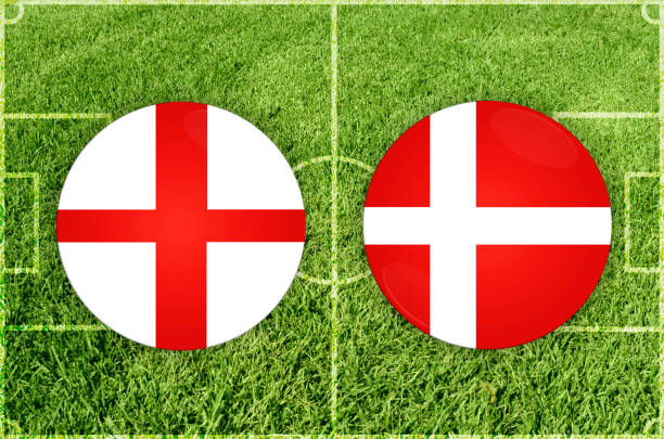 england vs denmark football match - euro world cup qualifiers 個照片及圖片檔