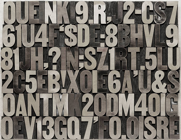 english alphabet in wood type - 6 7 ��r bildbanksfoton och bilder