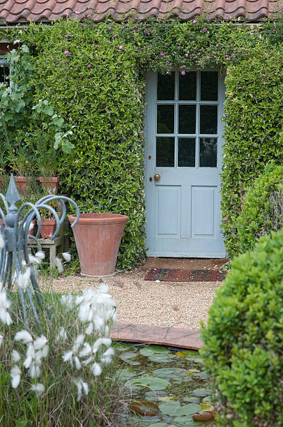 English cottage garden stock photo