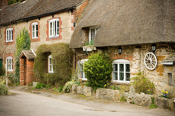 english cottage stock photo