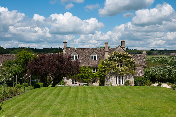 English country house stock photo