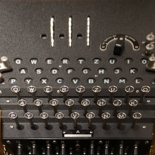 Enigma Machine Close Up stock photo
