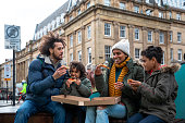 istock Enjoying a Pizza in the City 1346386256