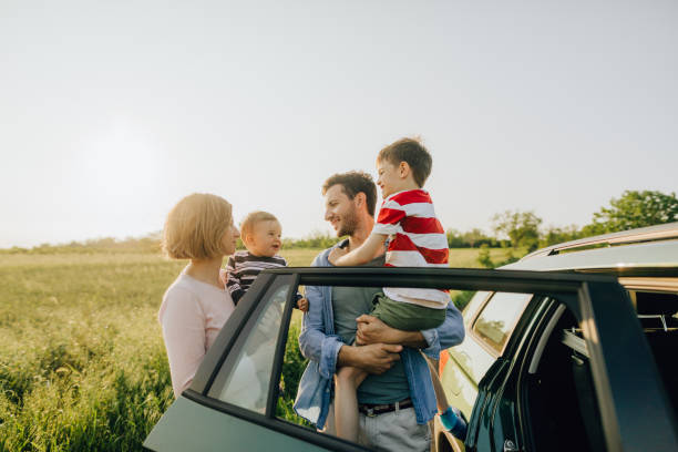 Enjoying on a road trip Photo of a happy family enjoying together on a road trip road trip stock pictures, royalty-free photos & images
