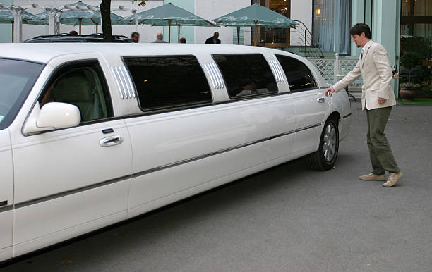 entering limousine picture