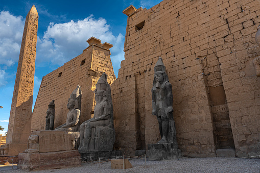 Entrance gate to Luxor temple.