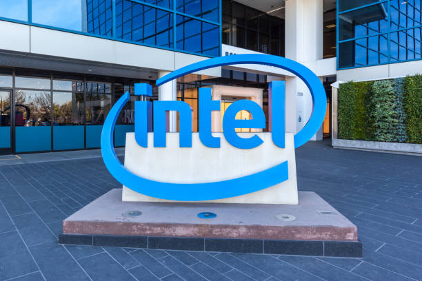 Entrance of The Intel Museum in Silicon Valley. stock photo