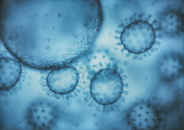 epidemic viral particle conceptual structure virus infections - vaiolo foto e immagini stock