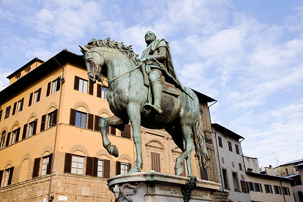 Equestrian Statue of Cosimo I stock photo