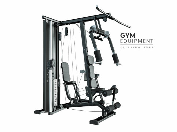 GYM equipment. GYM equipment. clipping part in the file for your convenience. 3D rendering and illustration. exercise machine stock pictures, royalty-free photos & images