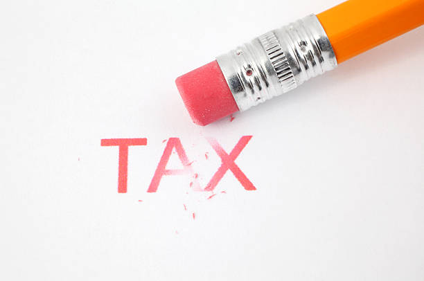 Erase Tax stock photo