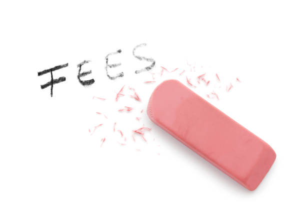 Erasing Fees Erasing fees concept eraser stock pictures, royalty-free photos & images