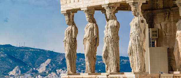 Erechtheum Temple, Athens, Greece stock photo