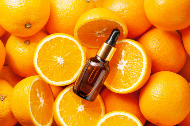 essence oil or serum on the background of oranges natural cosmetics picture