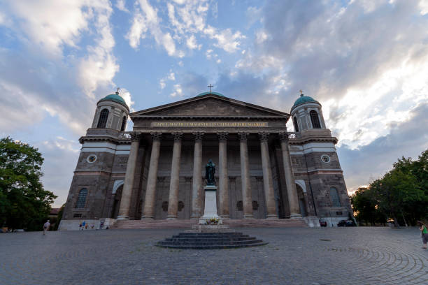 Esztergom Basilica in Esztergom, Hungary stock photo