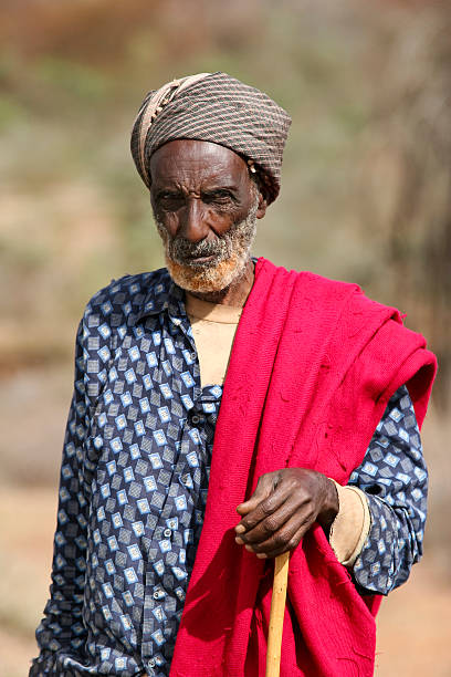 Ethiopian Elderly Man stock photo