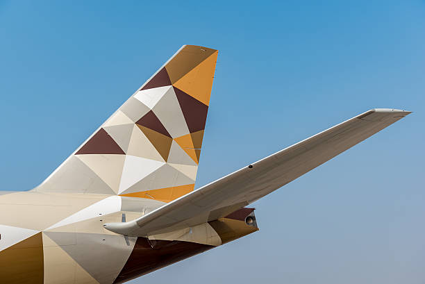 Etihad Boeing 777 stock photo