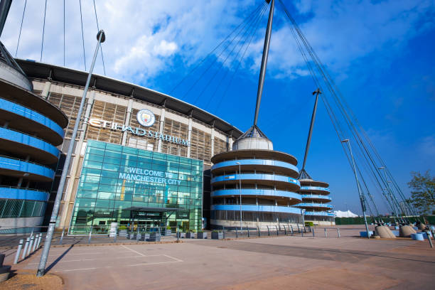 Etihad Stadium in Manchester, UK stock photo