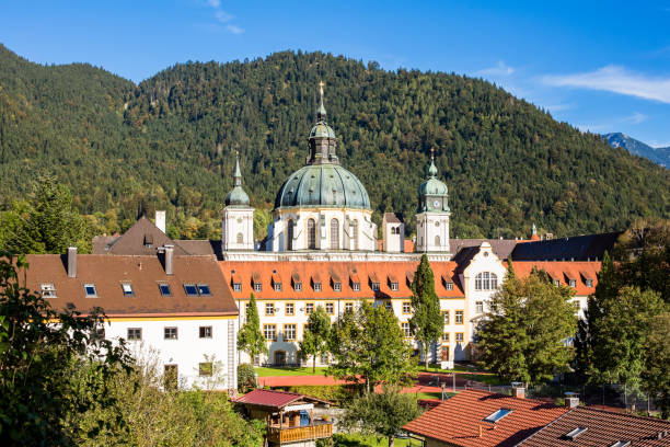 Ettal Monastery, Upper Bavaria, Germany stock photo