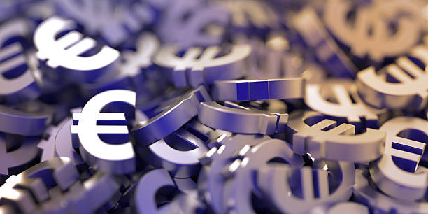 Euro background stock photo