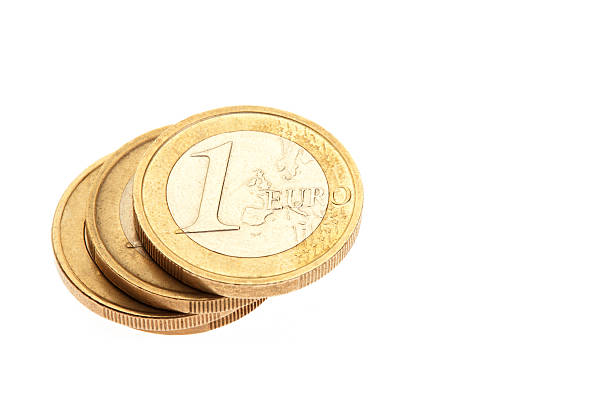 Euro coins stock photo