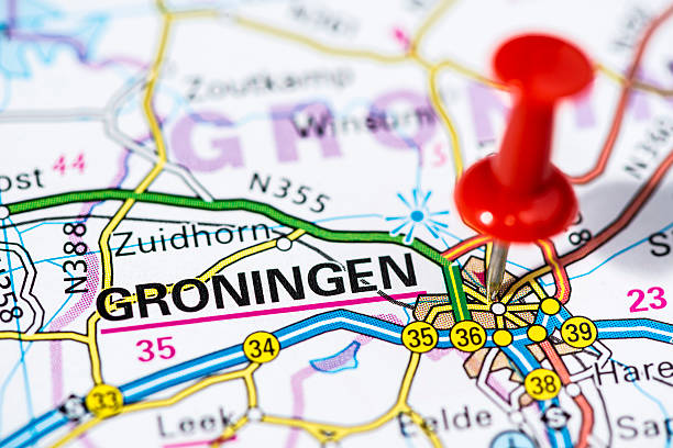 European cities on map series: Groningen European cities on map series: Groningen groningen city stock pictures, royalty-free photos & images
