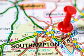 istock European cities on map series: Southampton 486695289