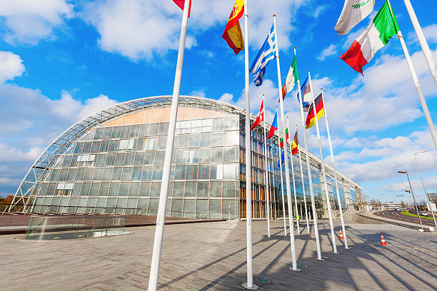 European Investment Bank in Luxembourg stock photo
