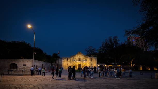 Evening at the Alamo stock photo