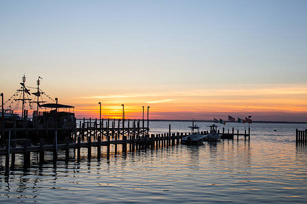 Evening Sunset on Barnegat Bay stock photo