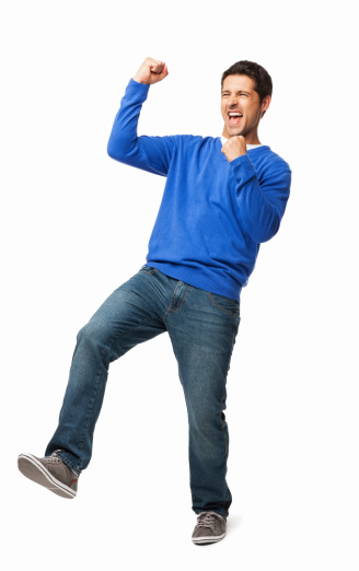 Excited Young Man  Isolated  Stock Photo Download Image  Excited Young Man  Isolated  Stock Photo Download Image