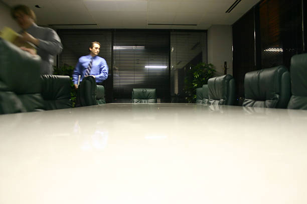 Executives in motion stock photo