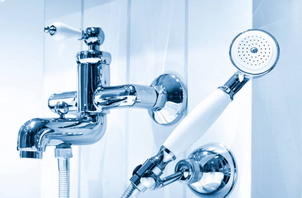 Exhibition Of The Oldfashioned Faucet Bathtub Tap Stock Photo