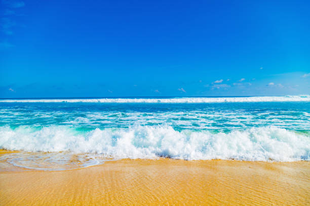 exotic blue tropical ocean / sea tropical scenery. - beach wave imagens e fotografias de stock