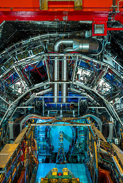 Experiments Detail Vertical ATLAS (A Toroidal LHC Apparatus) large hadron collider stock pictures, royalty-free photos & images