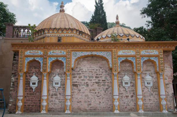 Exterior of a temple in Saidpur Village Islamabad Pakistan stock photo