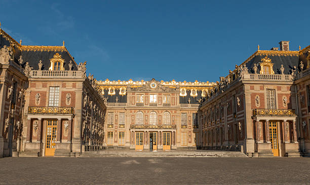 Exterior of the Palace of Versailles. stock photo