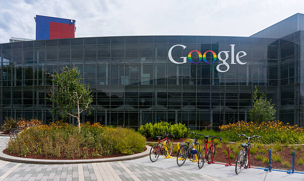 Exterior View Of Google's Googleplex Corporate Headquarters.
