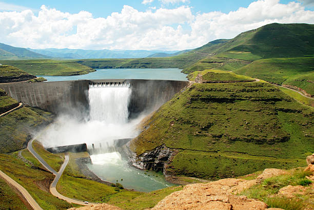 Eyes On Dam Katse Dam, Lesotho, South Africa dam stock pictures, royalty-free photos & images