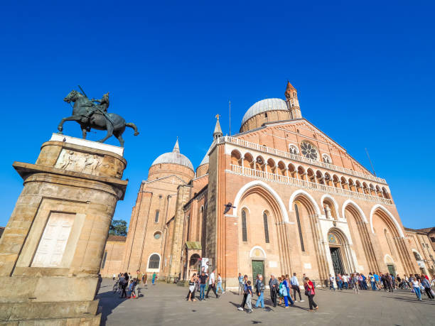 Facade of the Basilica of Saint Anthony in Padua, Italy stock photo
