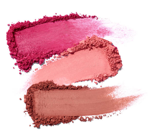 face powder schoonheid make-up blush - make up stockfoto's en -beelden
