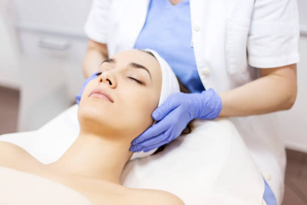 Face Skin Cleaning stock photo