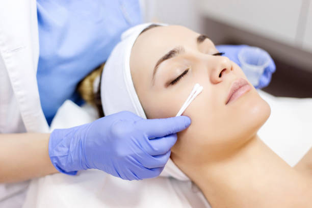 Face Skin Cleaning stock photo