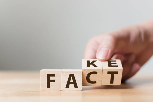 Fact or Fake concept, Hand flip wood cube change the word, April fools day Fact or Fake concept, Hand flip wood cube change the word, April fools day imitation stock pictures, royalty-free photos & images