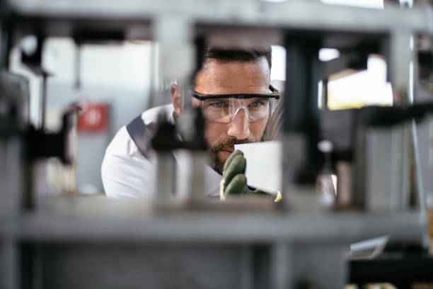 Factory worker stock photo