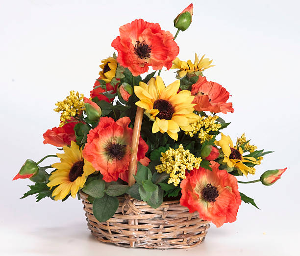 fake floral arrangement stock photo