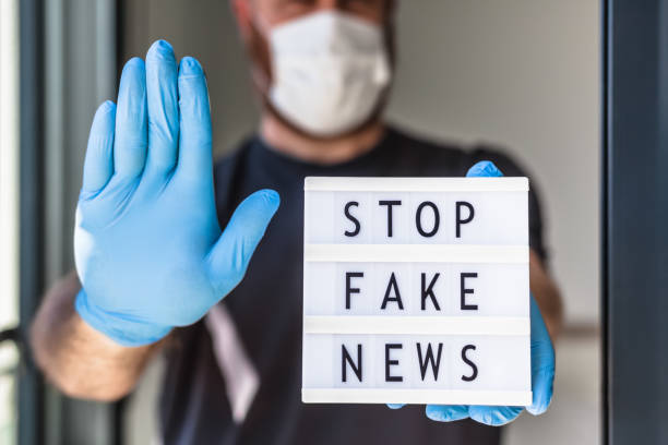 Fake news infodemics during Covid-19 pandemics stock photo