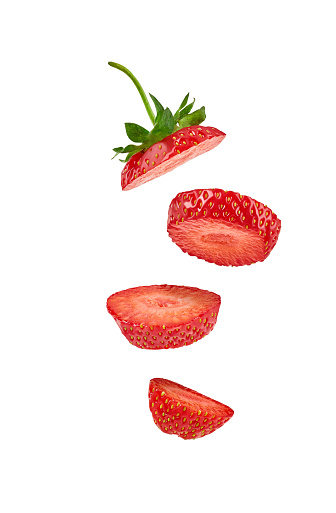 Fresh Strawberries on a white background