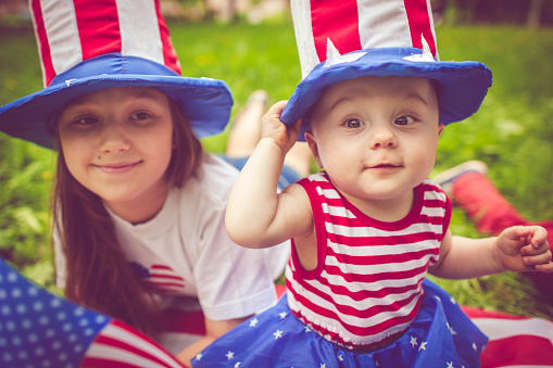 Family Celebrating Fourth Of July Stock Photo - Download Image Now - iStock
