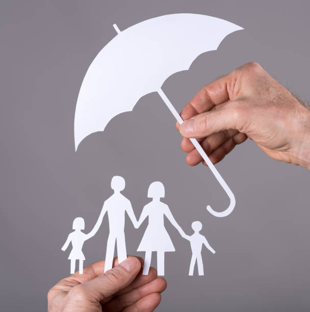 Family insurance concept stock photo